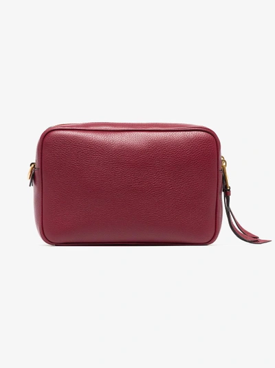 Shop Prada Red Double Zip Leather Cross-body Bag