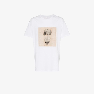 Shop Alexander Mcqueen Crew Neck Anatomical Print T-shirt In White