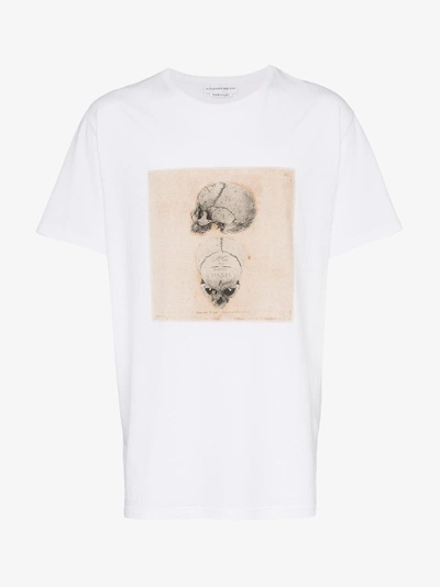 Shop Alexander Mcqueen Crew Neck Anatomical Print T-shirt In White