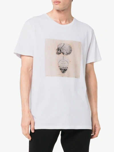 Shop Alexander Mcqueen Crew Neck Anatomical Print T-shirt In White
