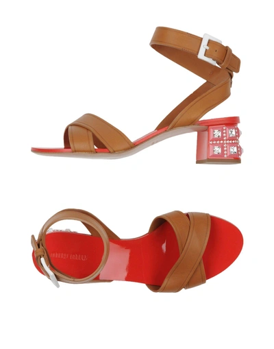 Shop Miu Miu Sandals In Brown