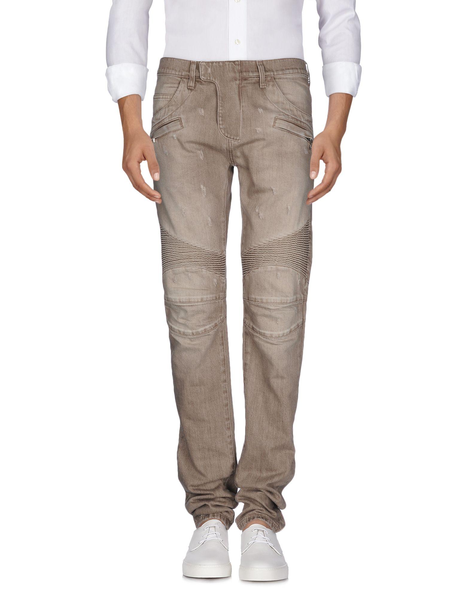 khaki balmain jeans