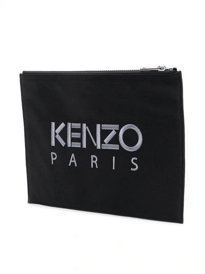 Shop Kenzo Clutch Mit Tiger-motiv - Schwarz In Black