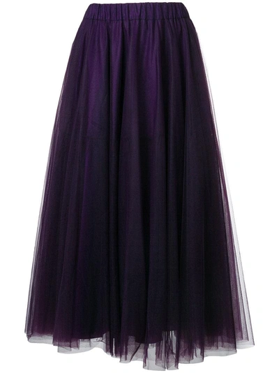 Shop P.a.r.o.s.h . Long Tulle Skirt - Pink & Purple