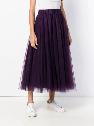 Shop P.a.r.o.s.h . Long Tulle Skirt - Pink & Purple