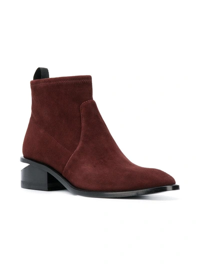 Shop Alexander Wang Kori Stretch Ankle Booties In Red