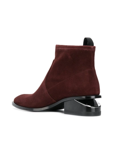 Shop Alexander Wang Kori Stretch Ankle Booties In Red