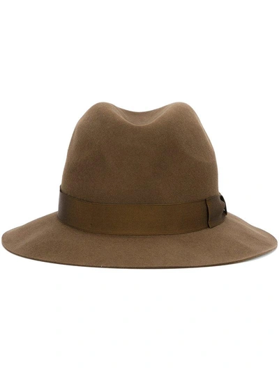 Shop Borsalino Felt Fedora Hat - Brown