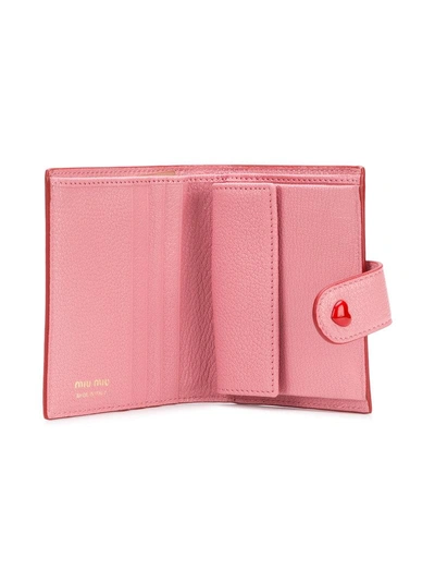 Shop Miu Miu Folded Wallet - Pink In Pink & Purple