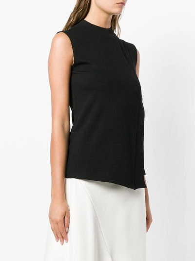 Shop Paco Rabanne Sleeveless Fitted Top - Black