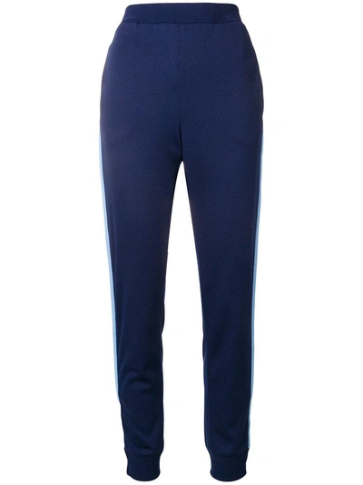 Shop Prada Side Stripe Track Pants - Blue