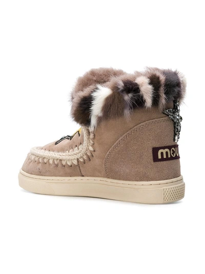 Shop Mou Embellished Eskimo Boots - Grey