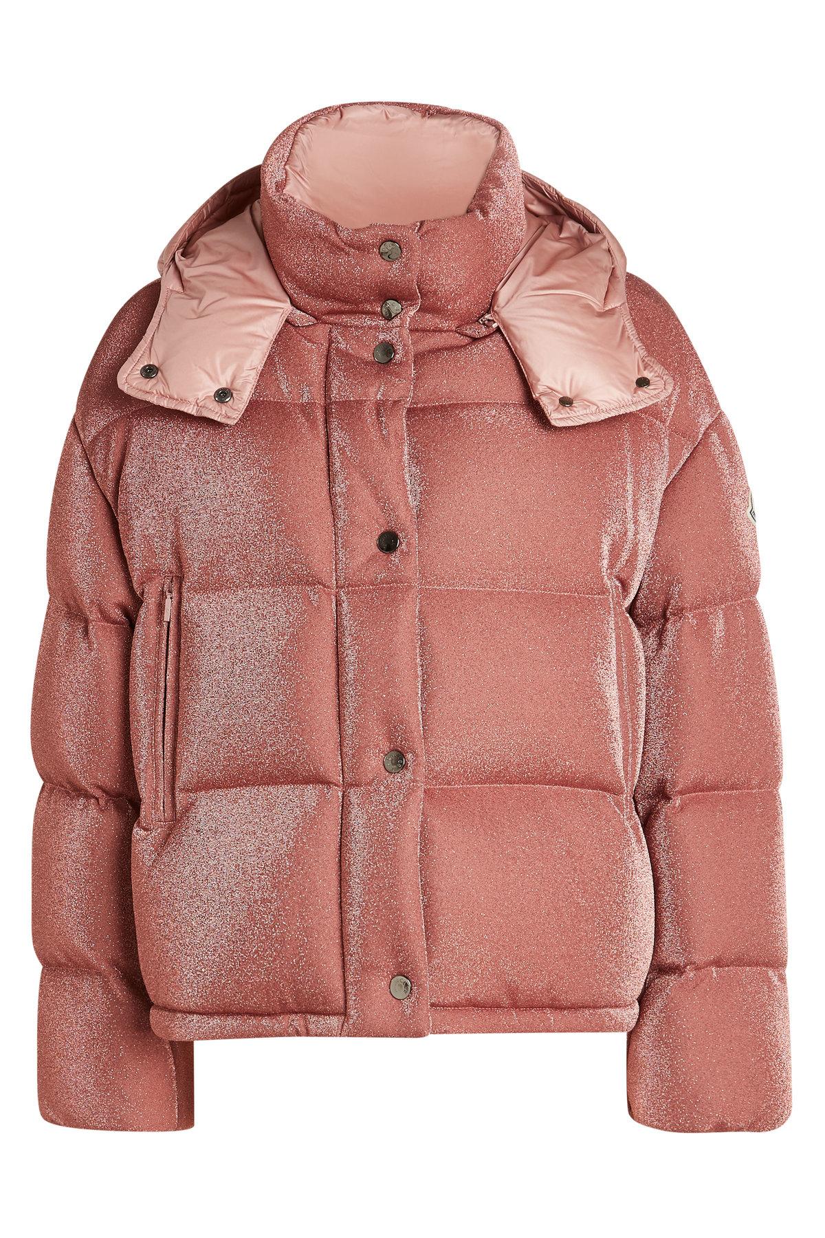 Moncler Caille Sparkle Puffer Jacket In Pink | ModeSens