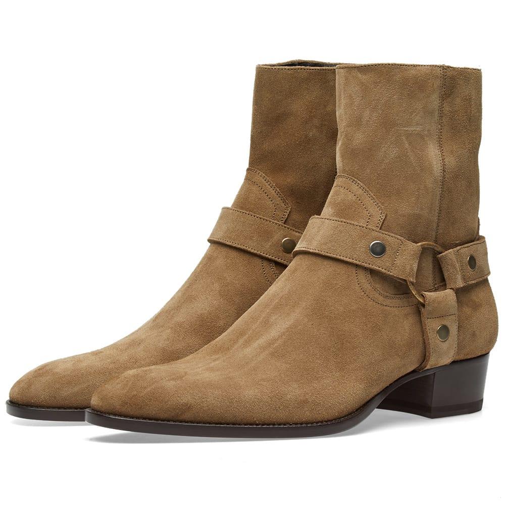 wyatt harness boots in suede