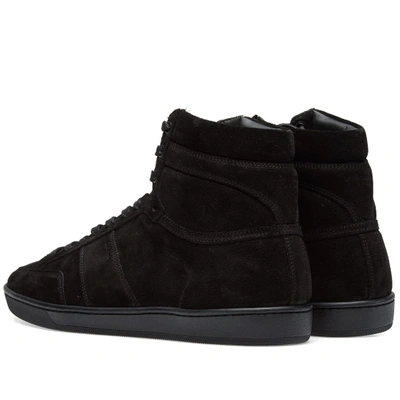 Shop Saint Laurent Sl-10h Court Classic Nubuck Sneaker In Black
