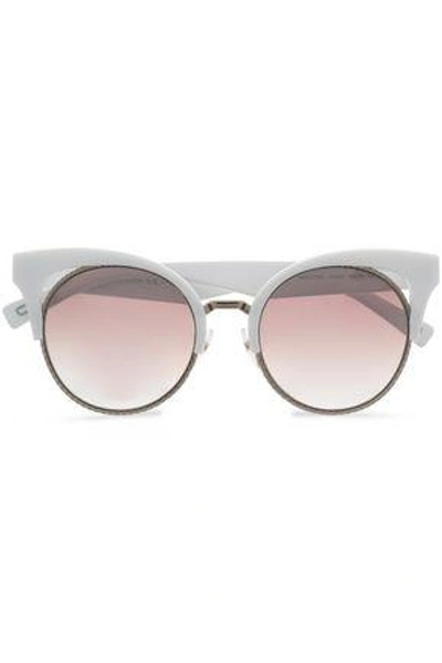 Shop Marc Jacobs Woman Round-frame Acetate Sunglasses White