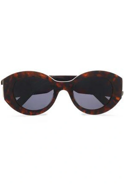 Shop Marc Jacobs Woman Round-frame Tortoiseshell Acetate Sunglasses Light Brown