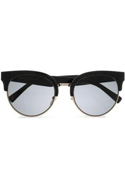 Shop Marc Jacobs Woman D-frame Acetate And Silver-tone Sunglasses Black