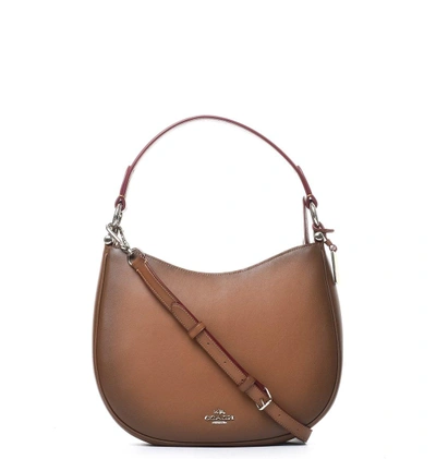 Shop Coach Hobo Leather Shoulder Bag In Brown