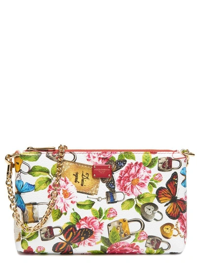 Shop Dolce & Gabbana Floral Print Shoulder Bag In Multi