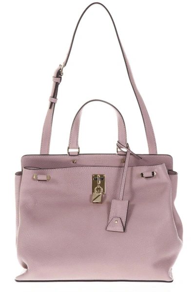 Shop Valentino Garavani Joylock Silver Padlock Bag In Pink
