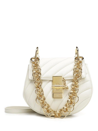 Shop Chloé Mini Drew Bijou Shoulder Bag In White