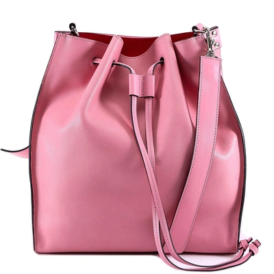 Shop Jw Anderson Drawstring Shoulder Bag In Pink