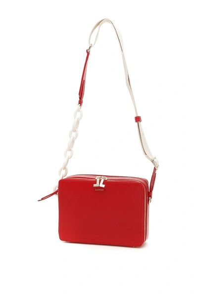Shop Lanvin Chain Detail Strap Bag In Red