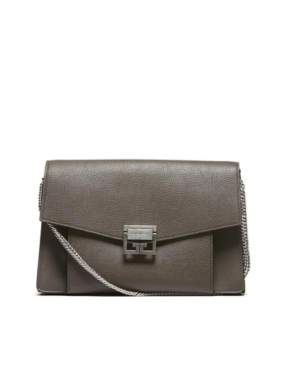 Shop Givenchy Medium Gv3 Shoulder Bag In Grey