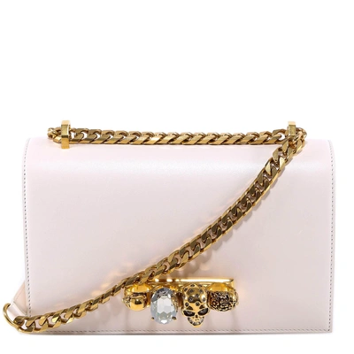 Shop Alexander Mcqueen Knuckle Ring Chain Bag In White