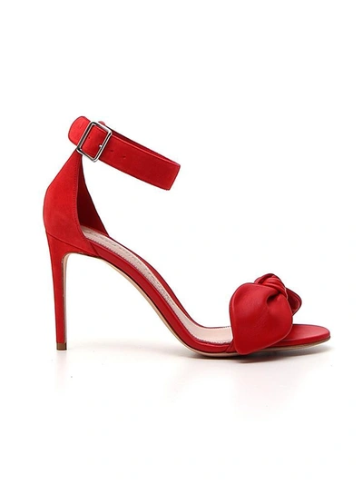 Shop Alexander Mcqueen Ribbon Sandals In Red