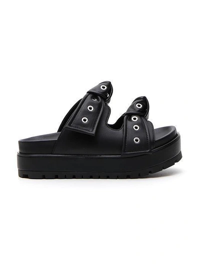 Shop Alexander Mcqueen Studded Platform Sandals In Black