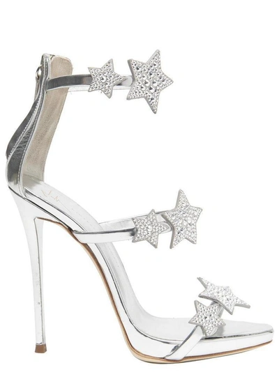 Shop Giuseppe Zanotti Design Harmony Star Sandals In Silver