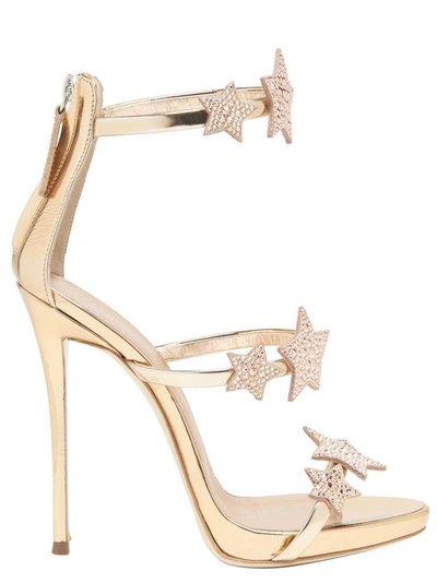 Shop Giuseppe Zanotti Design Harmony Star Sandals In Gold