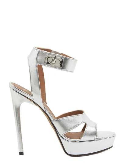 Shop Givenchy Platform Strap Sandals In Silver