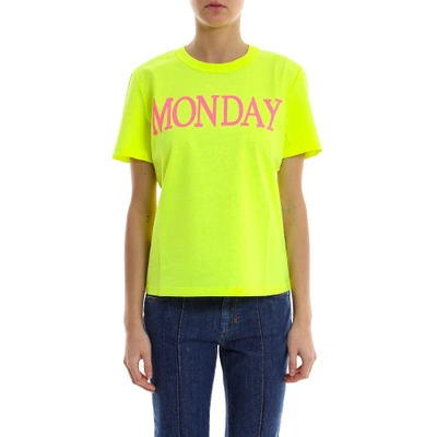 Shop Alberta Ferretti Rainbow Week Monday T In Yellow