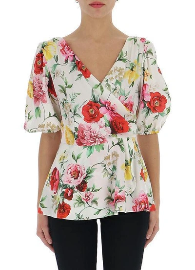 Shop Dolce & Gabbana Floral Blouse In Multi