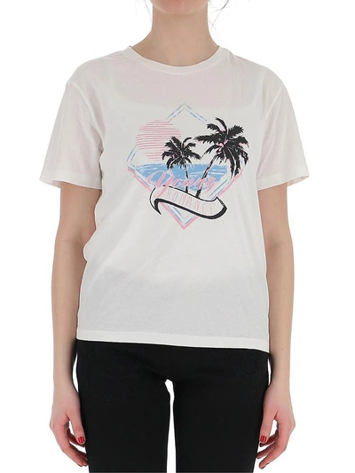 Shop Saint Laurent Young Romance Palm Tree T In White