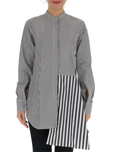 Shop Ports 1961 Contrasting Stiped Paneled Shirt In Multi