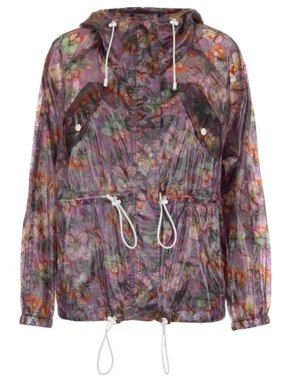 Shop Isabel Marant Floral Print Rain Jacket In Multi