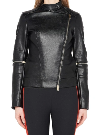 Shop Stella Mccartney Faux Leather Biker Jacket In Black