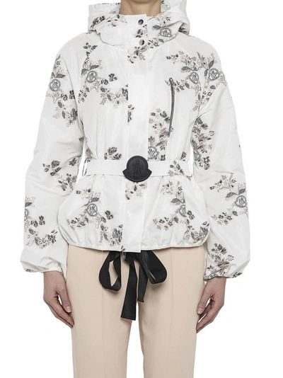 Shop Moncler Gamme Rouge Floral Embroidered Jacket In White