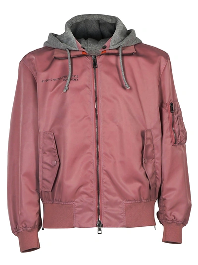 Valentino Always Hooded Bomber Jacket In Pink ModeSens