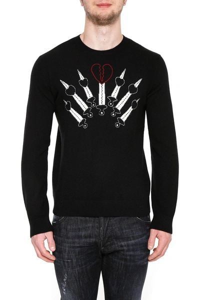 Shop Valentino Loveblade Sweater In Black