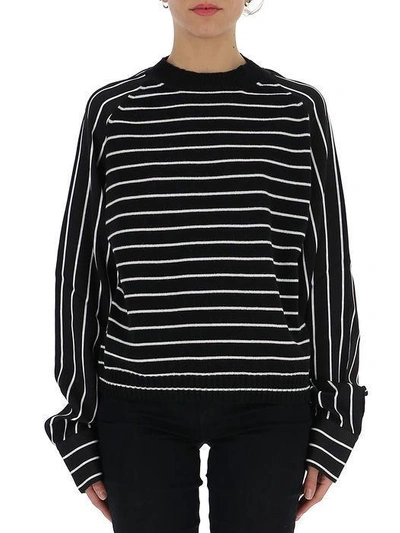 Shop Haider Ackermann Striped Knit Sweater In Black