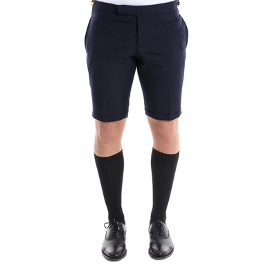 Shop Thom Browne Short Chinos In Blue