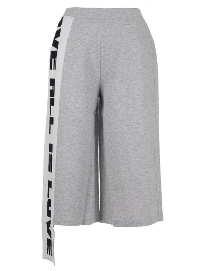 Shop Stella Mccartney Cropped Sweat Pants In Grey