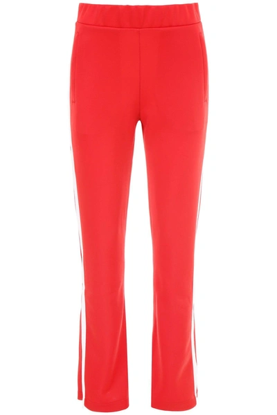 Shop Moncler Vented Sweatpants In Red