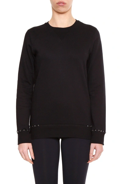 Shop Valentino Rockstud Sweatshirt In Black