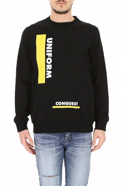 Shop Sacai Uniform Conquest Print Sweater In Black